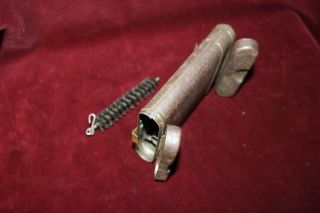 Rare Civil War Era Pistol Cleaning Kit Tin W/Brass Closures Military Officer ' s? 3