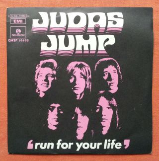 Judas Jump - Run For Your Life Rare Italy 7  Ps 1970 Ex,  /ex,  Unique Cover