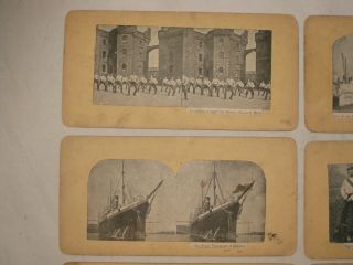 Antique Stereoscope Cards Boer War Military Ships Soldiers 2