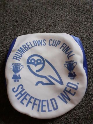 Rare 1991 Rumbelows Cup Final Cap Hat Sheffield Wednesday