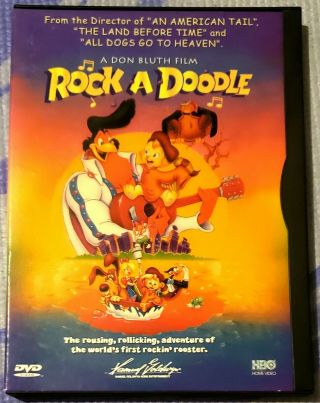Rock - A - Doodle Dvd Don Bluth Film Oop Htf Rare