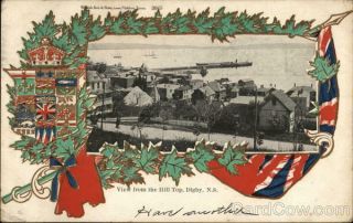 Canada 1905 Digby,  Ns View From The Hill Top Nova Scotia Antique Postcard Vintage