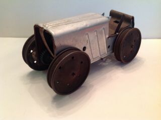 Antique Louis Marx 1920s - 30s Tin Aluminum Tractor Wind - Up Toy