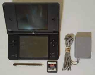Nintendo Dsi Xl Bronze Brown Handheld System W/ Stylus Charger & Game Rare