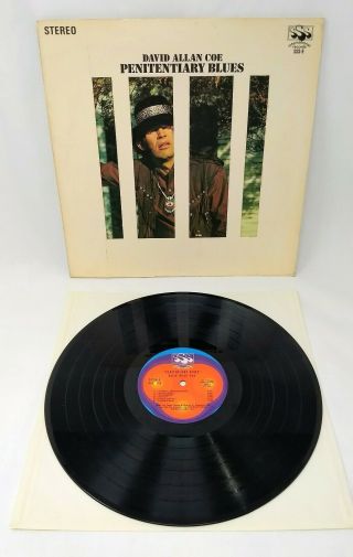 David Allan Coe Penitentiary Blues Sss Outlaw Country Rare 1st Lp Vinyl Record