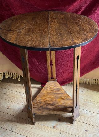 Arts And Crafts Oak Occasional Lamp Side Table Needs Restoration Liberty&co ??