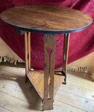 Arts And Crafts Oak Occasional Lamp Side Table Needs Restoration Liberty&Co ?? 3