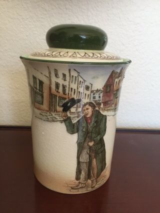 Rare Antique Royal Doulton Dickens Ware Tobacco Jar Mr.  Squeers