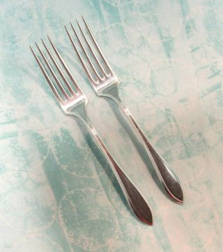 Lufberry - Two Vintage Dinner Forks - Wm.  Rogers Silverplate - Lufberry