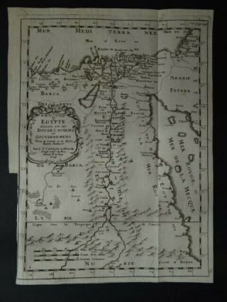 1656 Sanson Atlas Map Egypt - Nile Delta - Egypte - Africa - Afrique