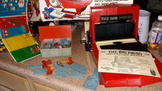 Vintage 1964 The Big Press Printing Set By Ideal W/ Box Rare Old Toy Shape