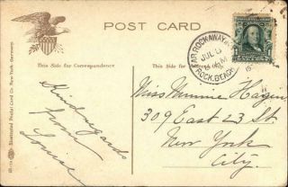 Rockaway Beach,  NY Holland ' s Pier Queens County York Antique Postcard Vintage 2