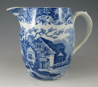 Antique Pottery Pearlware Blue Transfer Duke Of Wellington Jug Scottish 1820