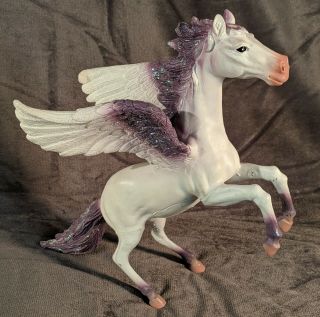 Toy Major Trading Co Pegasus Horse Wings Purple White Glitter Rare Greek Pony