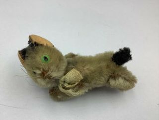 Antique Miniature Mohair Jointed Cat Pos Steiff