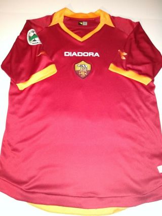 Totti 10 Roma Diadora Rare Home Jersey Shirt Maglia Italia Italy Soccer