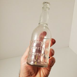 Vintage Wildroot Company Inc Buffalo,  N.  Y.  Antique Clear Glass Cork Top Bottle
