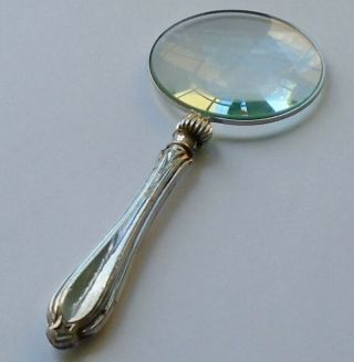 William Yates Hallmarked Sterling Silver Handle Magnifying Glass Sheff 1919