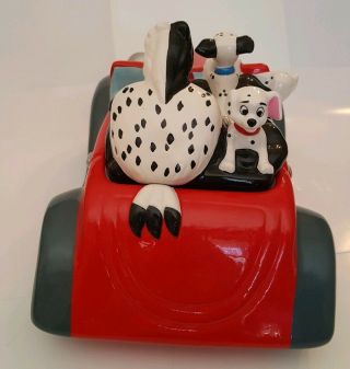 Disney 101 DALMATIONS Cruella De Vil in car Ceramic Cookie Jar,  RETIRED,  RARE 3