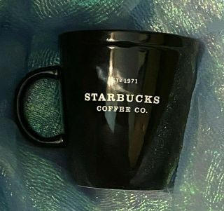 Starbucks Rare Barista Mug 2002 Ceramic Large Abbey Black 18oz Cup Estd 1971
