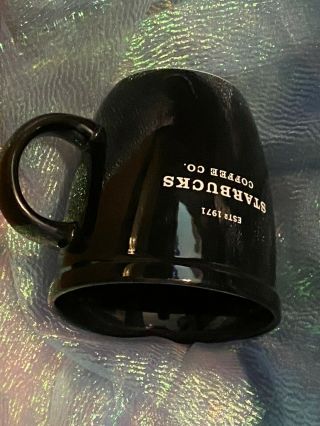 Starbucks Rare Barista Mug 2002 Ceramic Large Abbey Black 18oz Cup Estd 1971 2