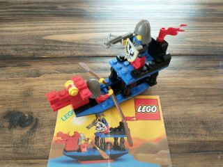 Vintage (1990) Lego Castle Black Knights Boat Set 6018 Battle Dragon - Rare