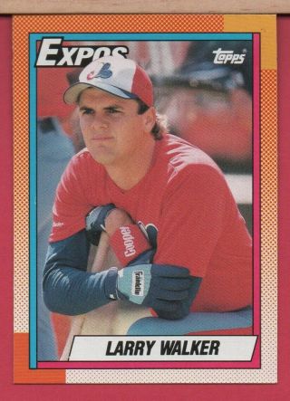 1990 O - Pee - Chee - Larry Walker - Rookie Card 757 Rare Rc - Topps Opc