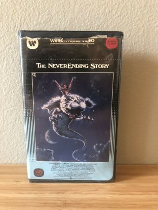 Rare Vintage 1984 The Neverending Story Warner Home Video Clamshell Vhs Tape