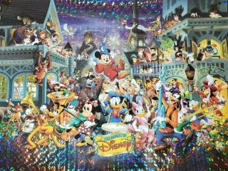 Rare Nos Vintage 1990s The Magic Of Disney Hologram Poster 27 " X 19.  5 "