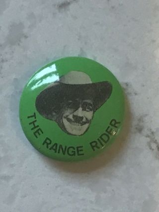 Vintage 1950’s “the Range Rider” Tv Show Pinback Button - Rare
