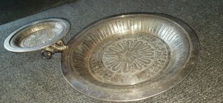 Antique James Tufts Silverplate 2 Tier Tray Rare Victorian