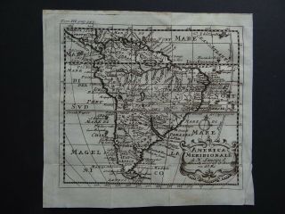 1735 Atlas Sanson Map America Meridionale - South America - Italian Edition
