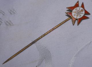 Antique Badge Church Lads Brigade Enamel Stick Pin - Clb (1)