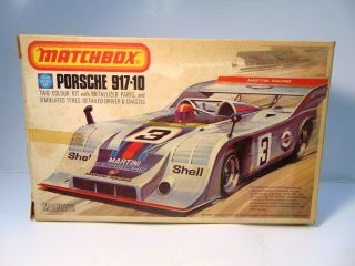 Rare Vintage Matchbox England Porsche 917 - 10 Model Kit Car,  Box $9.  95