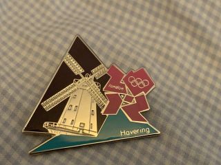 V Rare London 2012 Olympics Pin Badge Havering Boroughs Set Upminster Windmill