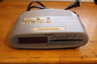 Rare Sony Dream Machine Icf - C295 Am/fm Clock Radio Alarm See - Through Blue