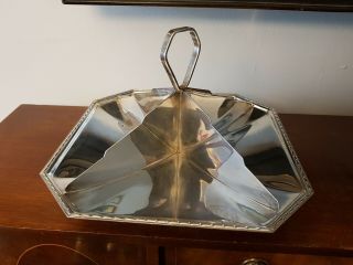 Vintage Art Deco Walker & Hall Silver Plated Four Section Serving Dish