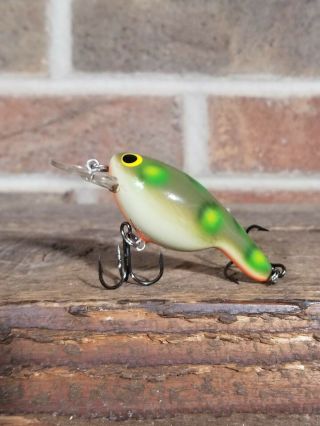 Vintage Bagley Fat Cat Fishing Lure Rare Color Frog