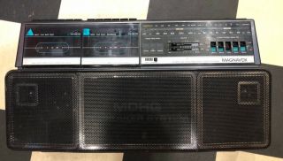 Vintage Magnavox Aw8200 Ghetto Blaster Portable Stereo Dual Cassette Am/fm Rare