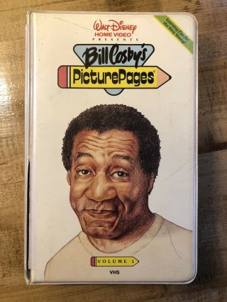 Rare Oop 1st Edition Disney Bill Cosby Picture Pages Vol 1 Clamshell Vhs Video