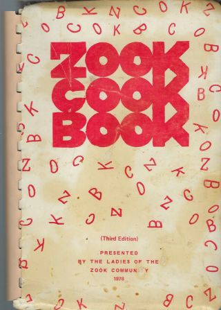 Zook Ks 1978 Vintage Extension Homemakers Club Cook Book Kansas Community Rare