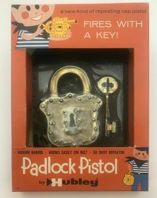Antique Or Vintage " Toy Padlock Pistol " /rare