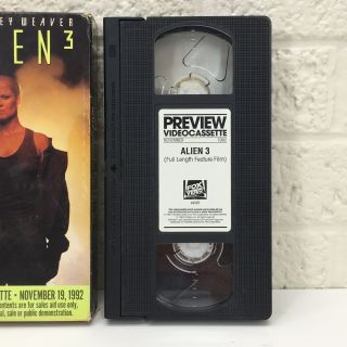RARE‼ PROMO‼ Alien 3 VHS Sci - Fi • VGUC‼ FULL LENGTH SCREENER‼ 2
