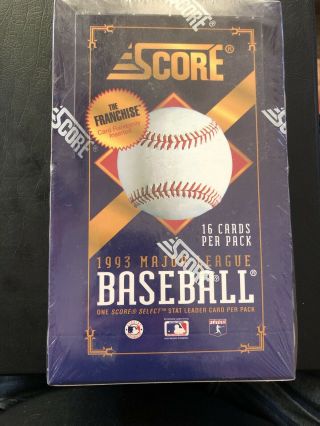 1993 Score Baseball Wax Box 36 Pk 16 Card Derek Jeter Rookie Psa 10? Rare