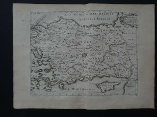 1667 Sanson Atlas Map Turkey - Anatolie - Cyprus - Cypre - Asia Minor
