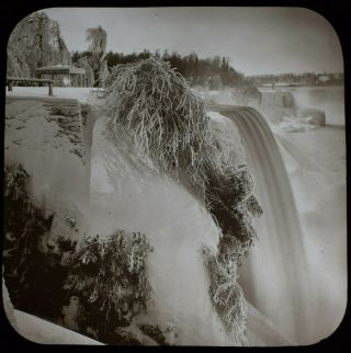 Antique Magic Lantern Slide Niagara Falls From Prospect Place C1890 Photo Canada