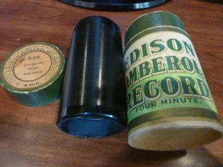 Rare Edison 4m Wax Amberol Cylinder Phonograph Record 525 " Auld Lang Syne "