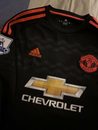 Adidas Manchester United Rare Long Sleeve Third Kit Jesse Lingard Black Medium 2