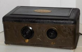 Rare Antique Atwater Kent 9800 Model 40 Bathtub Tube Radio -