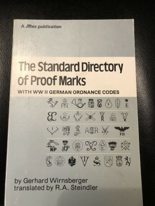 Pb Book - Standard Directory Of Proof Marks By Gerhard Wirnsberger 1976 Rare